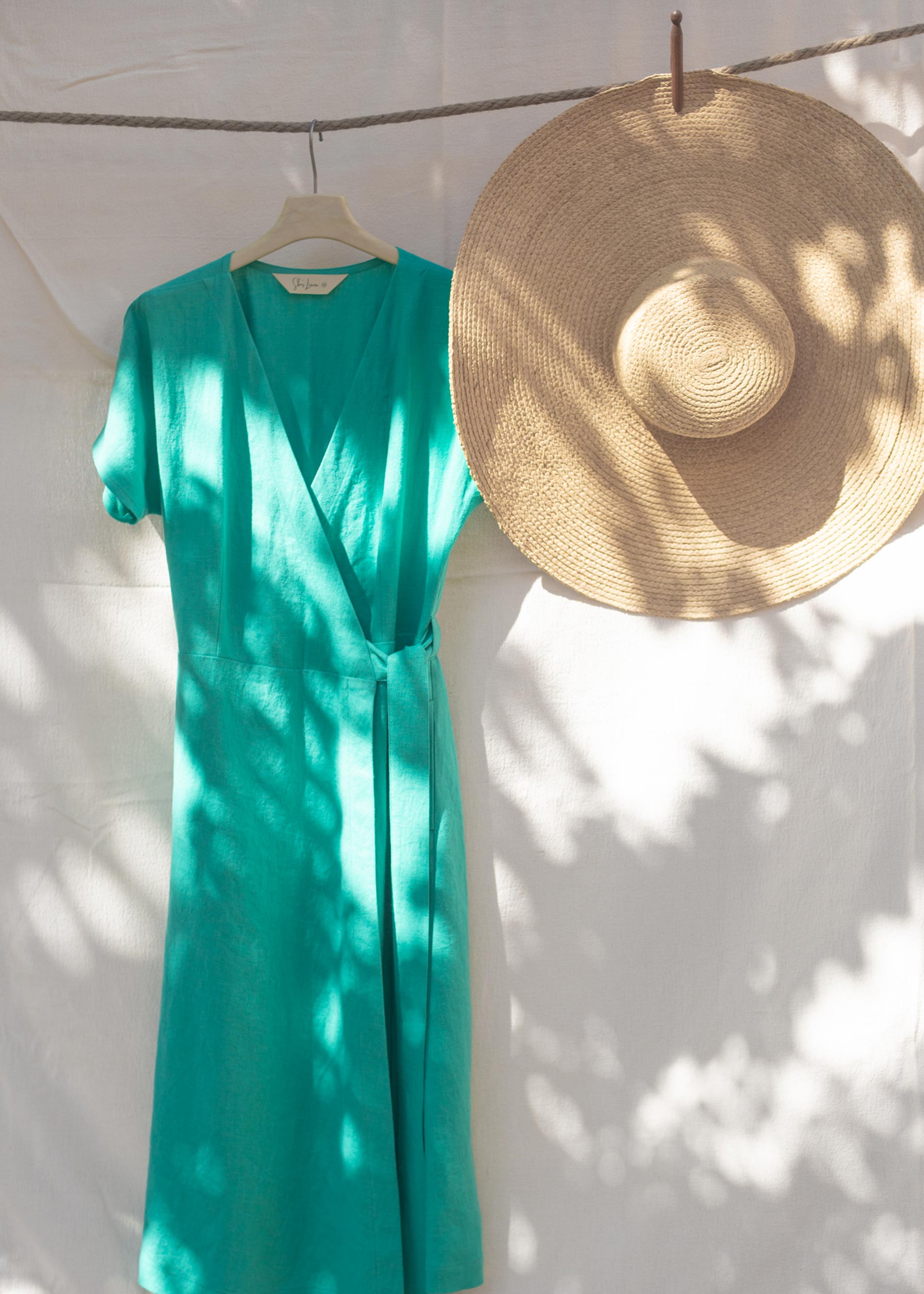 Claire Wrap Dress Turquoise